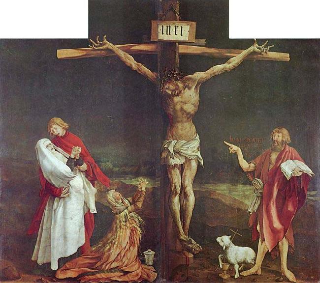 Matthias Grunewald The Crucifixion, central panel of the Isenheim Altarpiece. China oil painting art